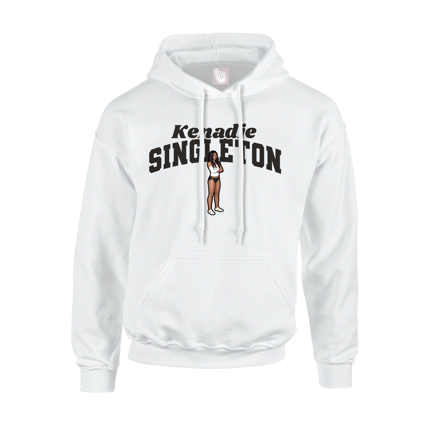 Hoodie — Signature Arch in White