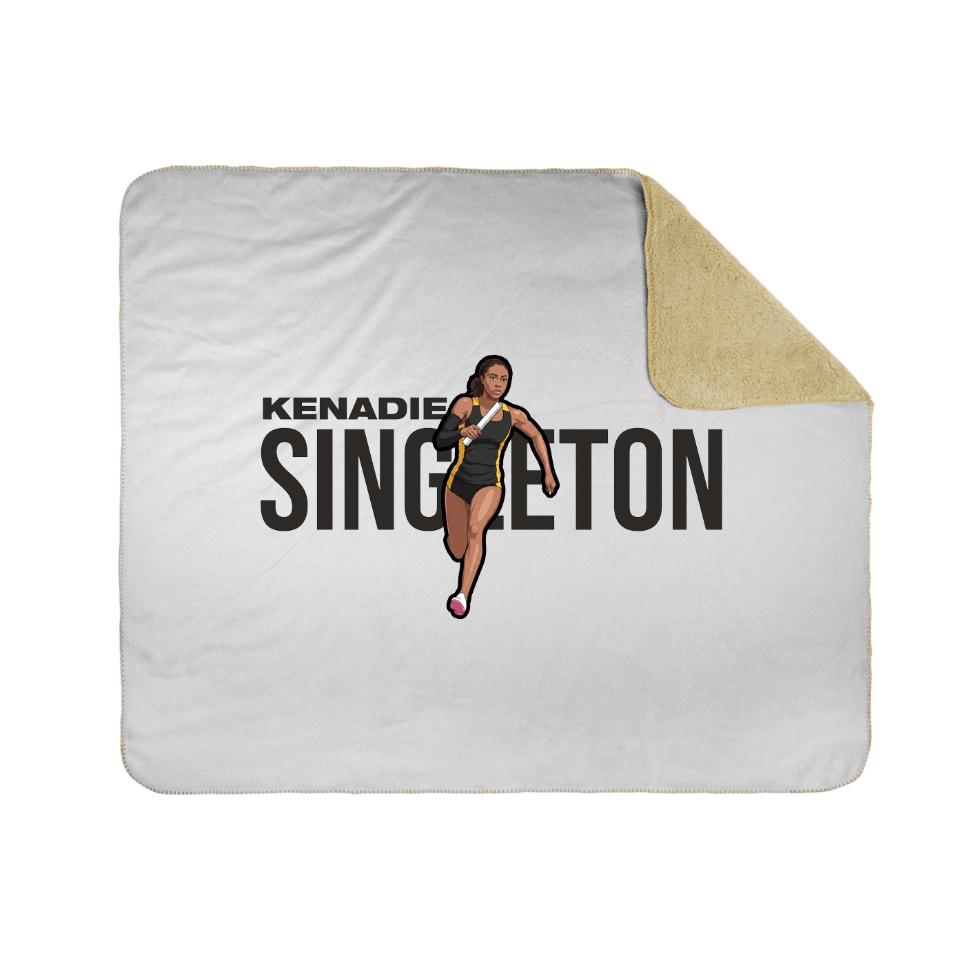Throw Blanket — Player Name in White