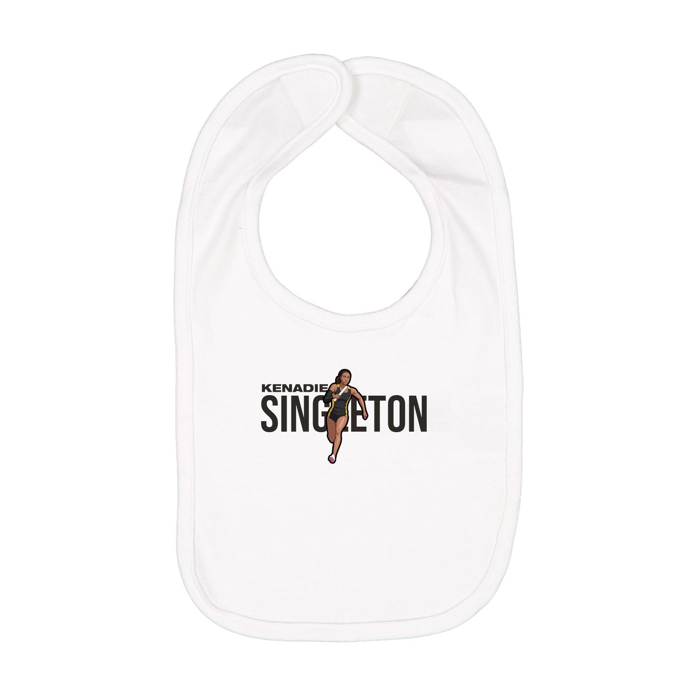Infant Bib — Player Name in White