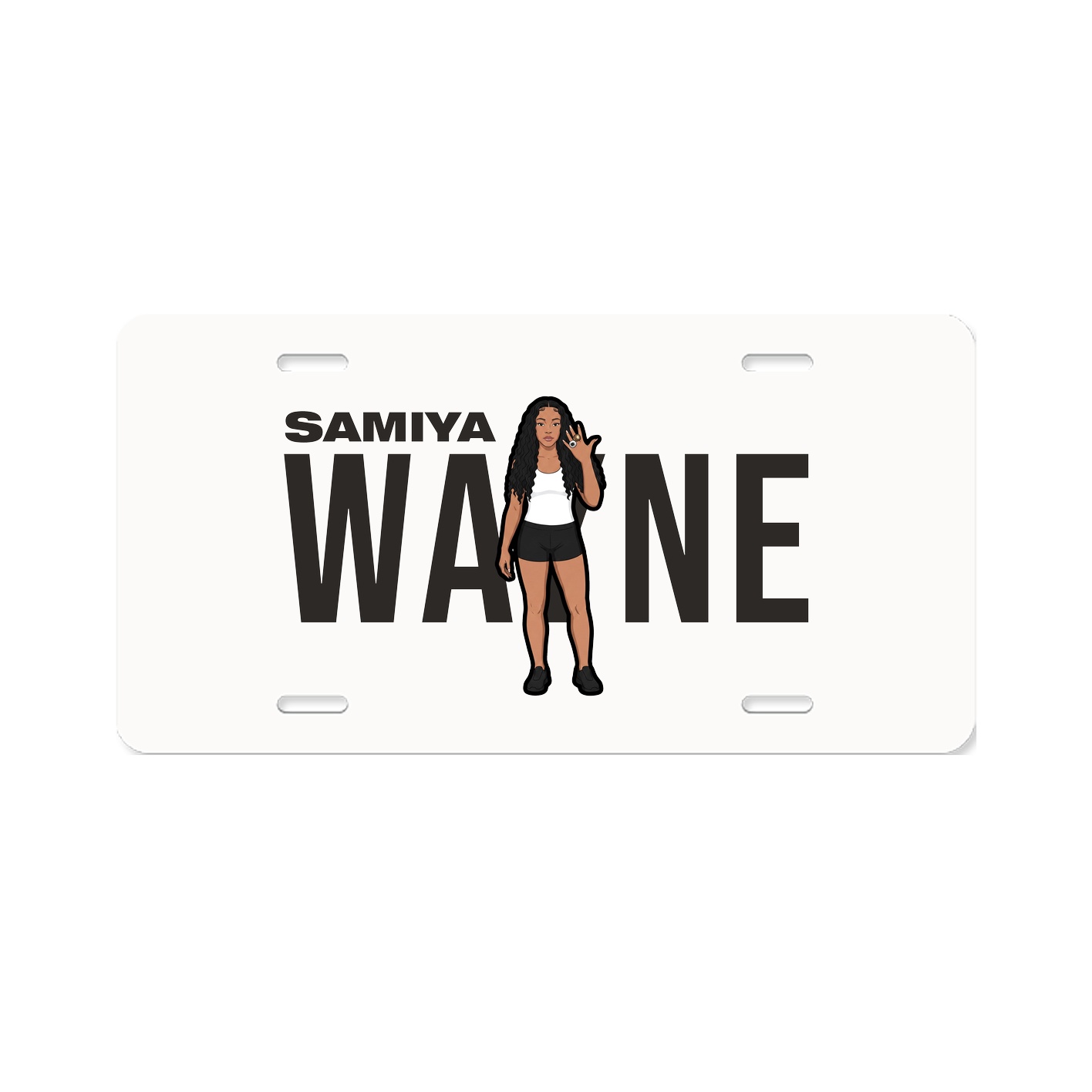 License Plate — Player Name in Classic
