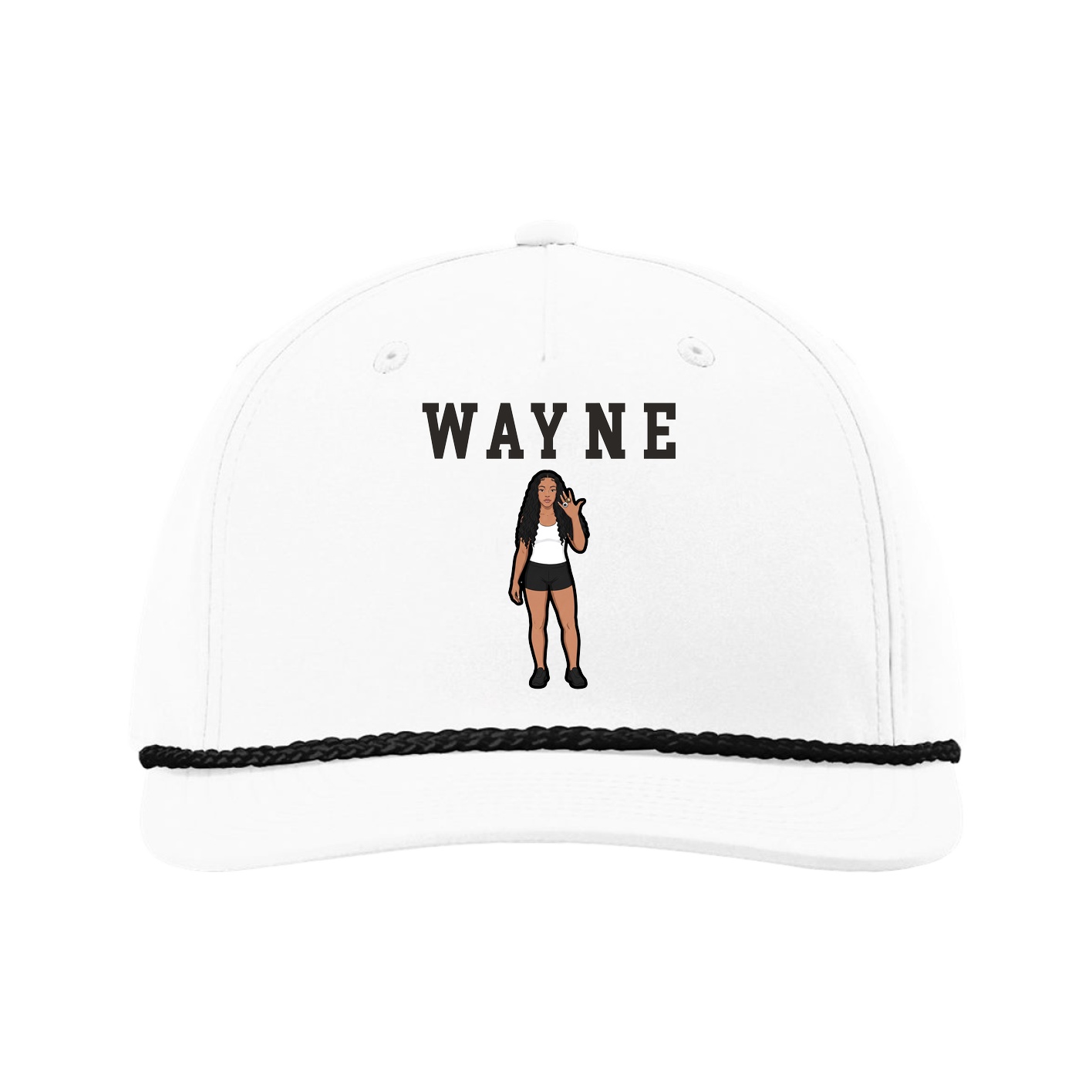 Five-Panel Classic Rope Cap — Shirsey in White