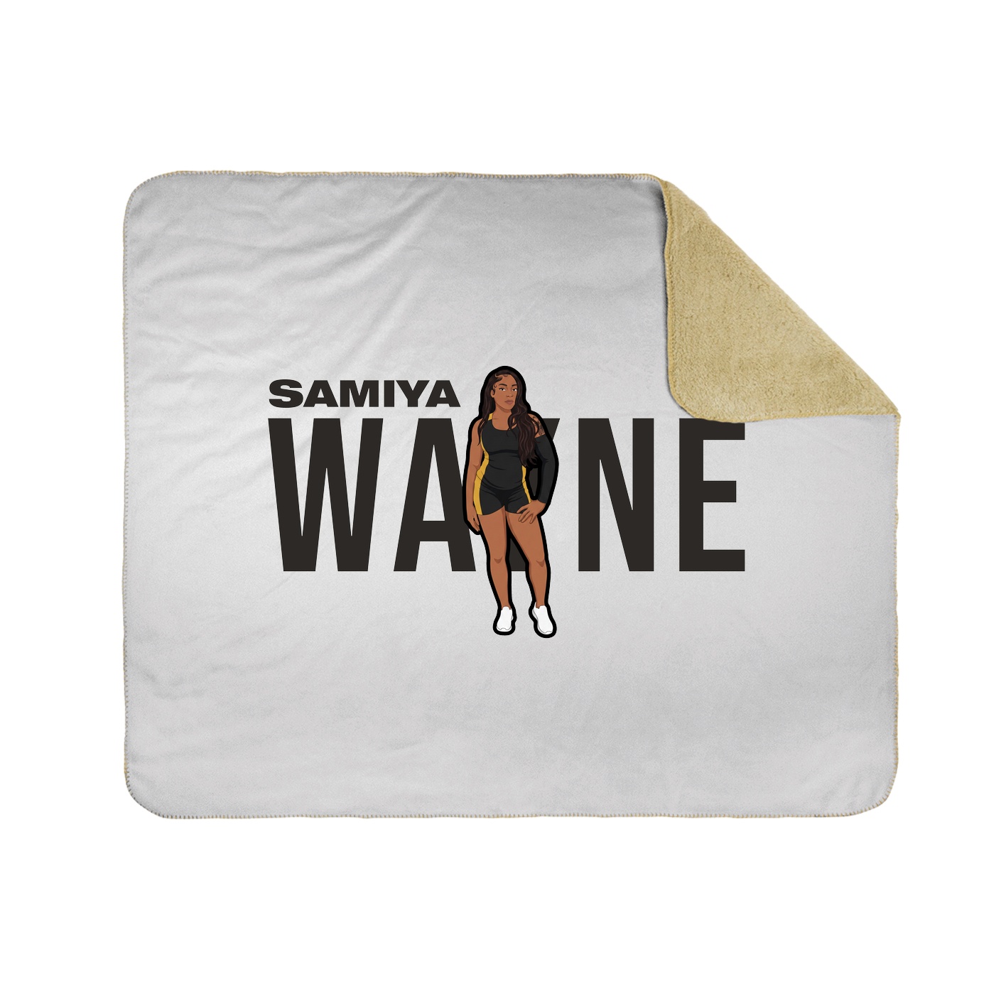 Throw Blanket — Player Name in White