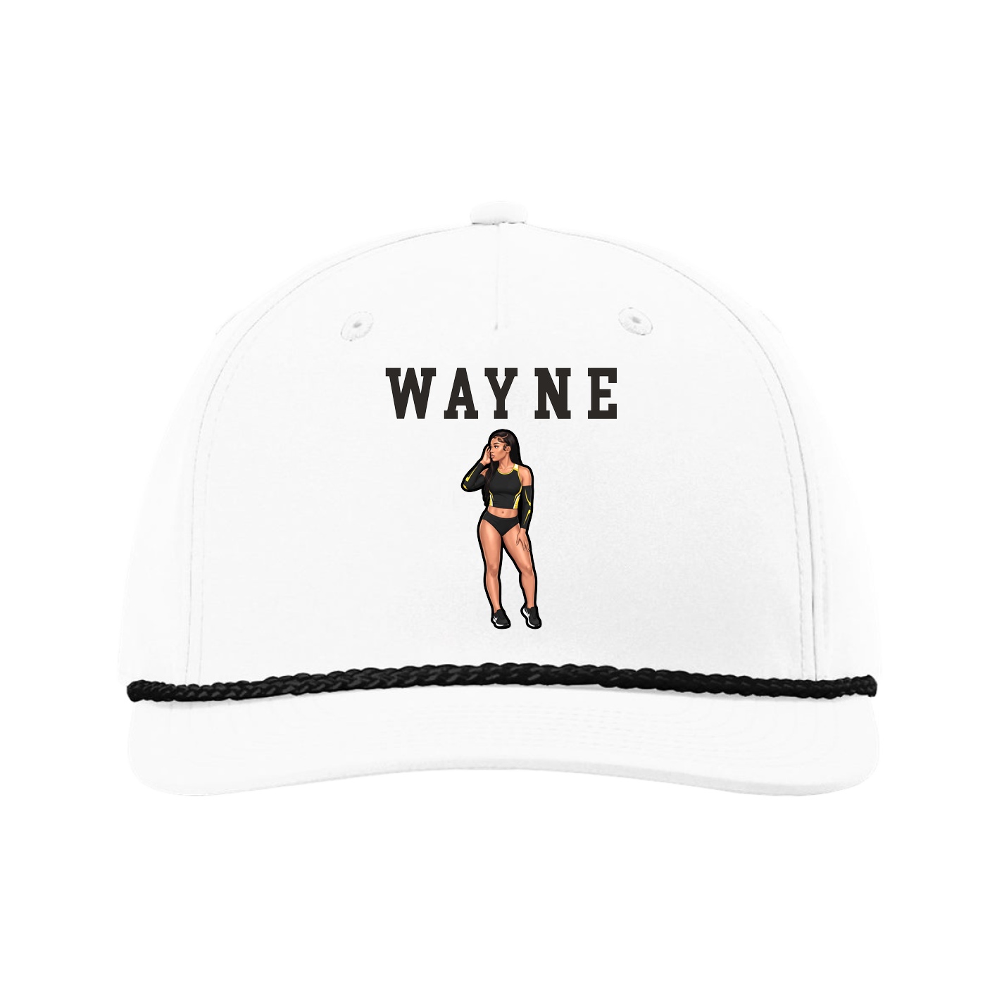 Five-Panel Classic Rope Cap — Shirsey in White