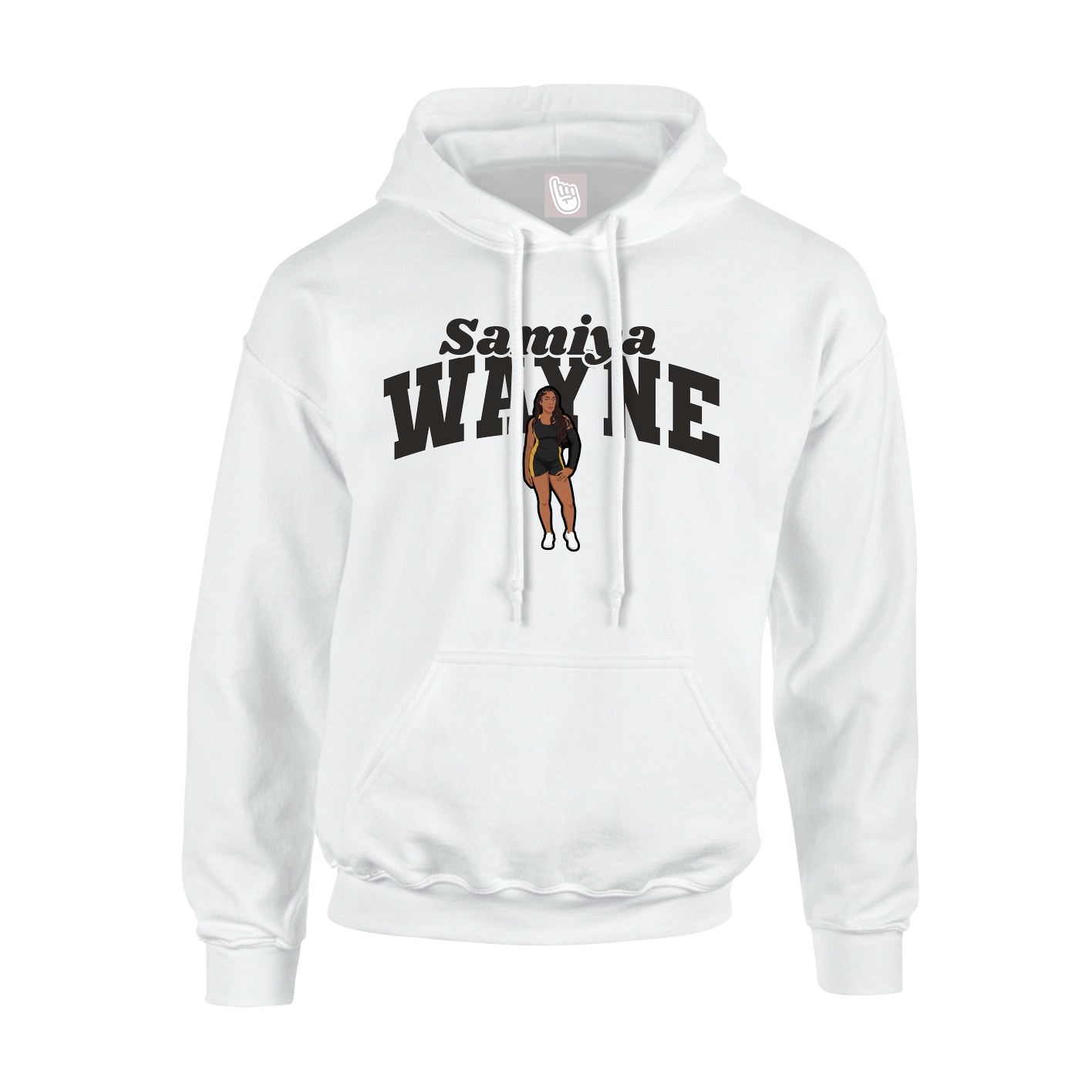 Hoodie — Signature Arch in White
