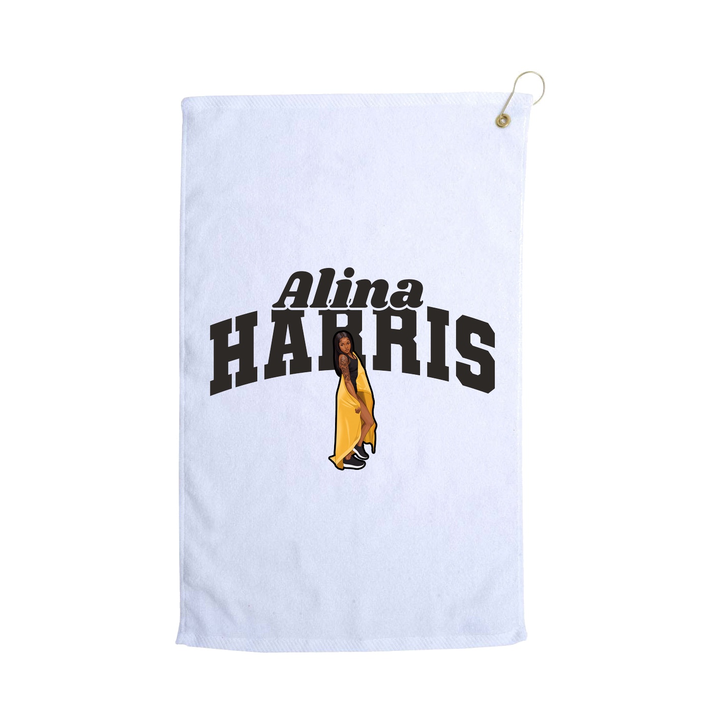 Golf Towel — Signature Arch in White