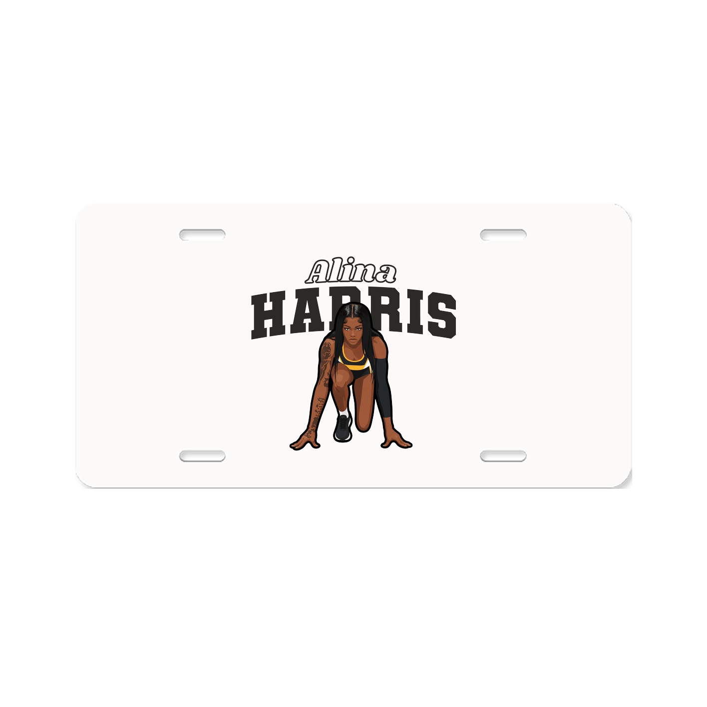 License Plate — Name Arch in Classic