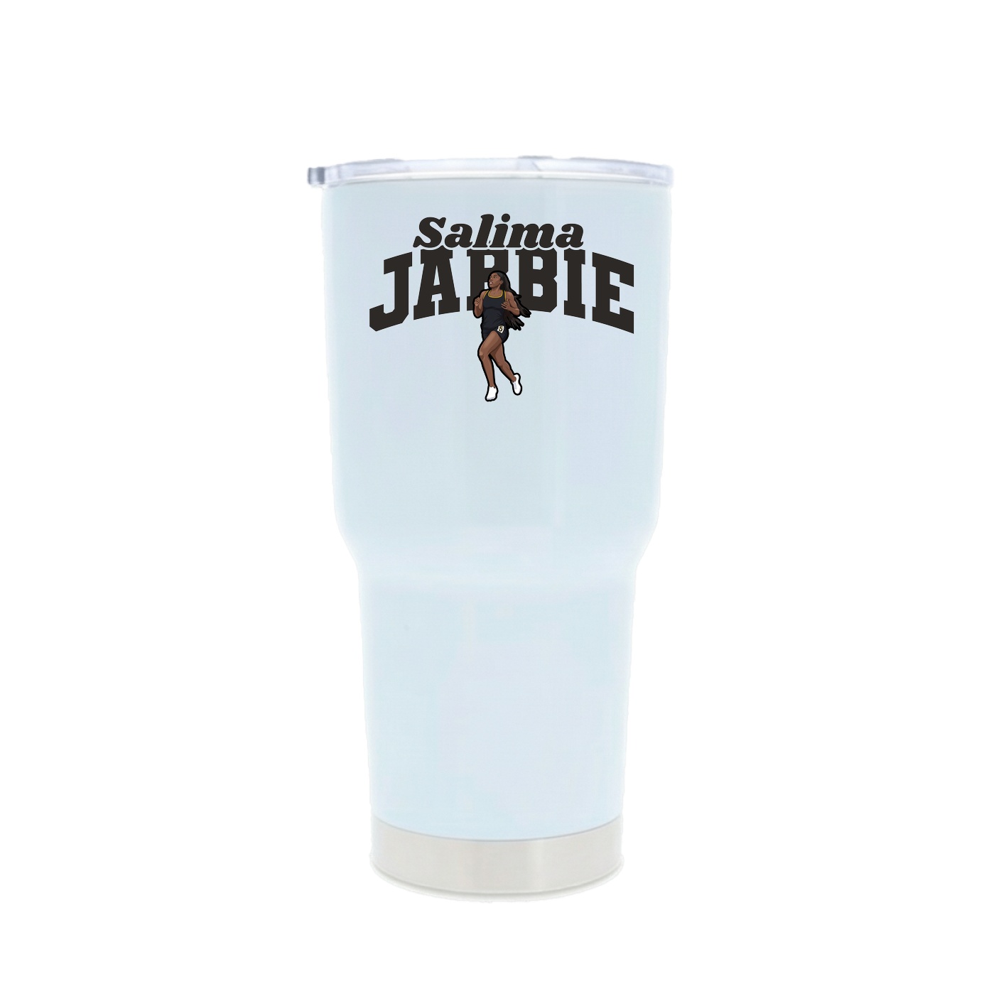 30oz Stainless Steel Tumbler — Signature Arch in White