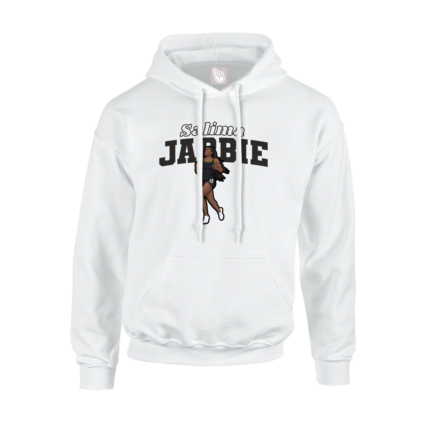 Hoodie — Name Arch in White