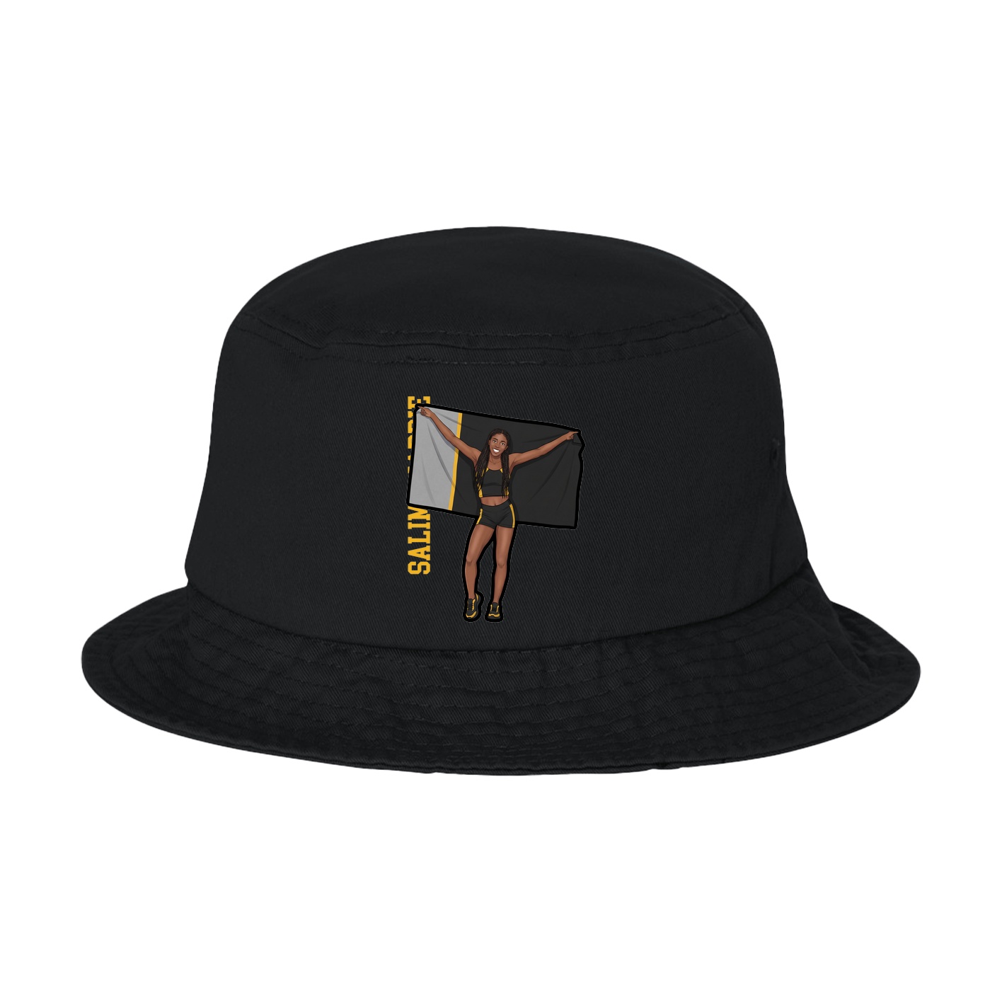 Bucket Cap — Name Vertical in Black