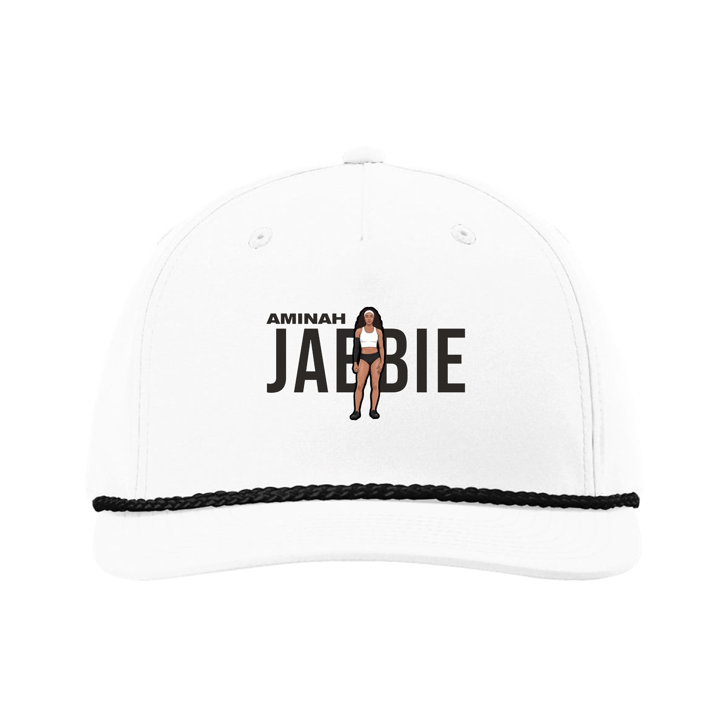 Five-Panel Classic Rope Cap — Player Name in White