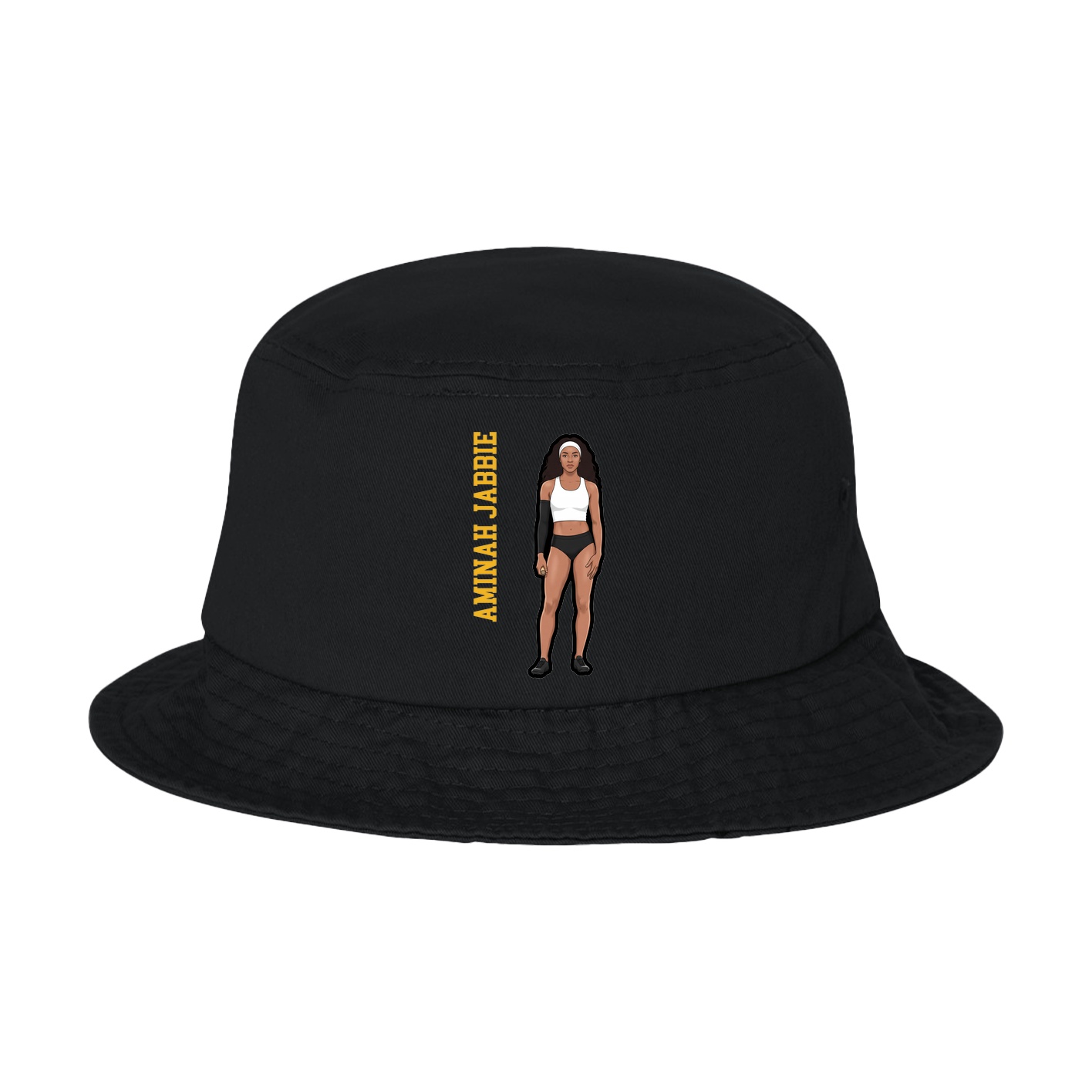 Bucket Cap — Name Vertical in Black