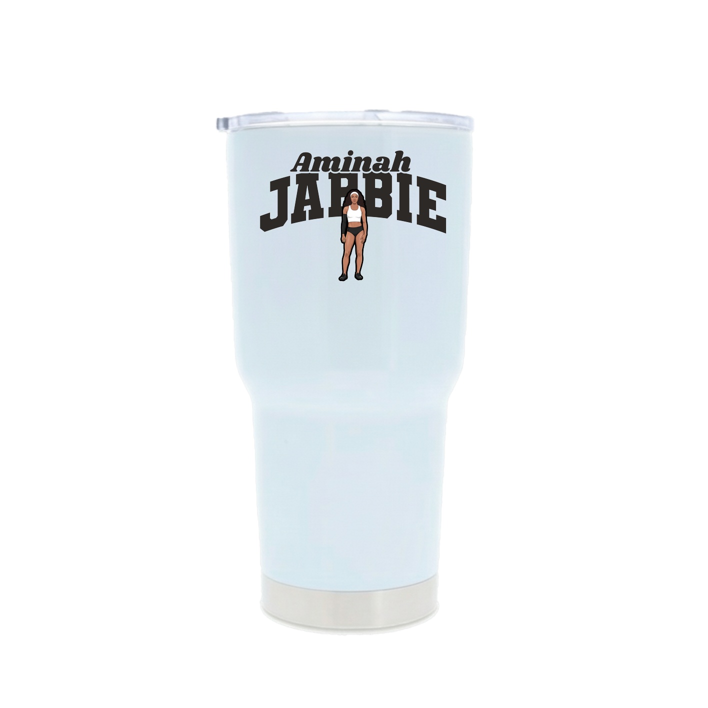 30oz Stainless Steel Tumbler — Signature Arch in White