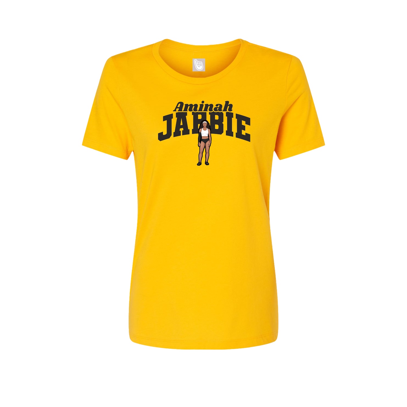 Fitted Women's Tee — Signature Arch in Gold