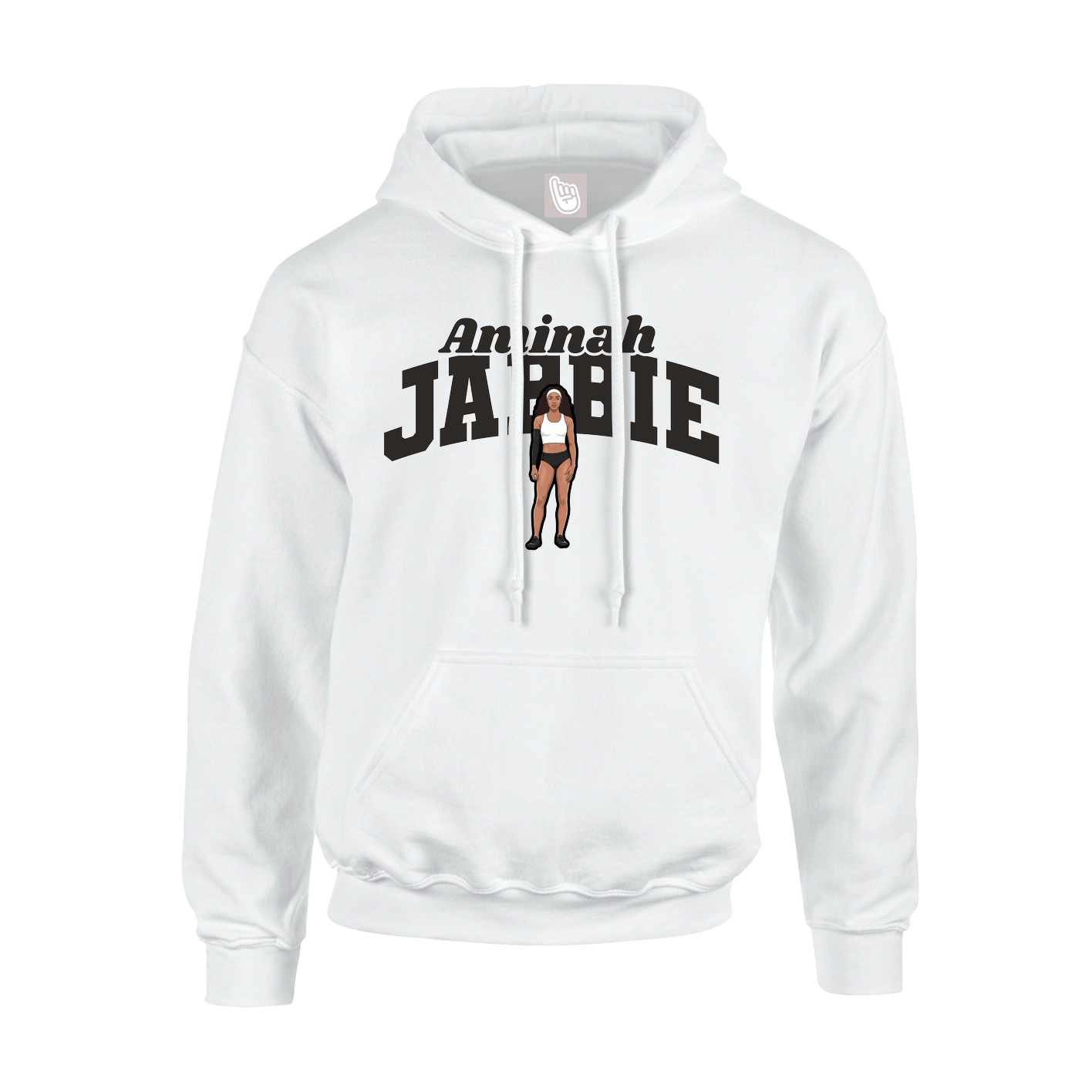 Youth Hoodie — Signature Arch in White