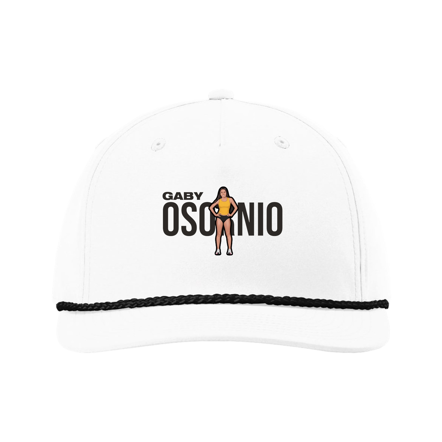 Five-Panel Classic Rope Cap — Player Name in White