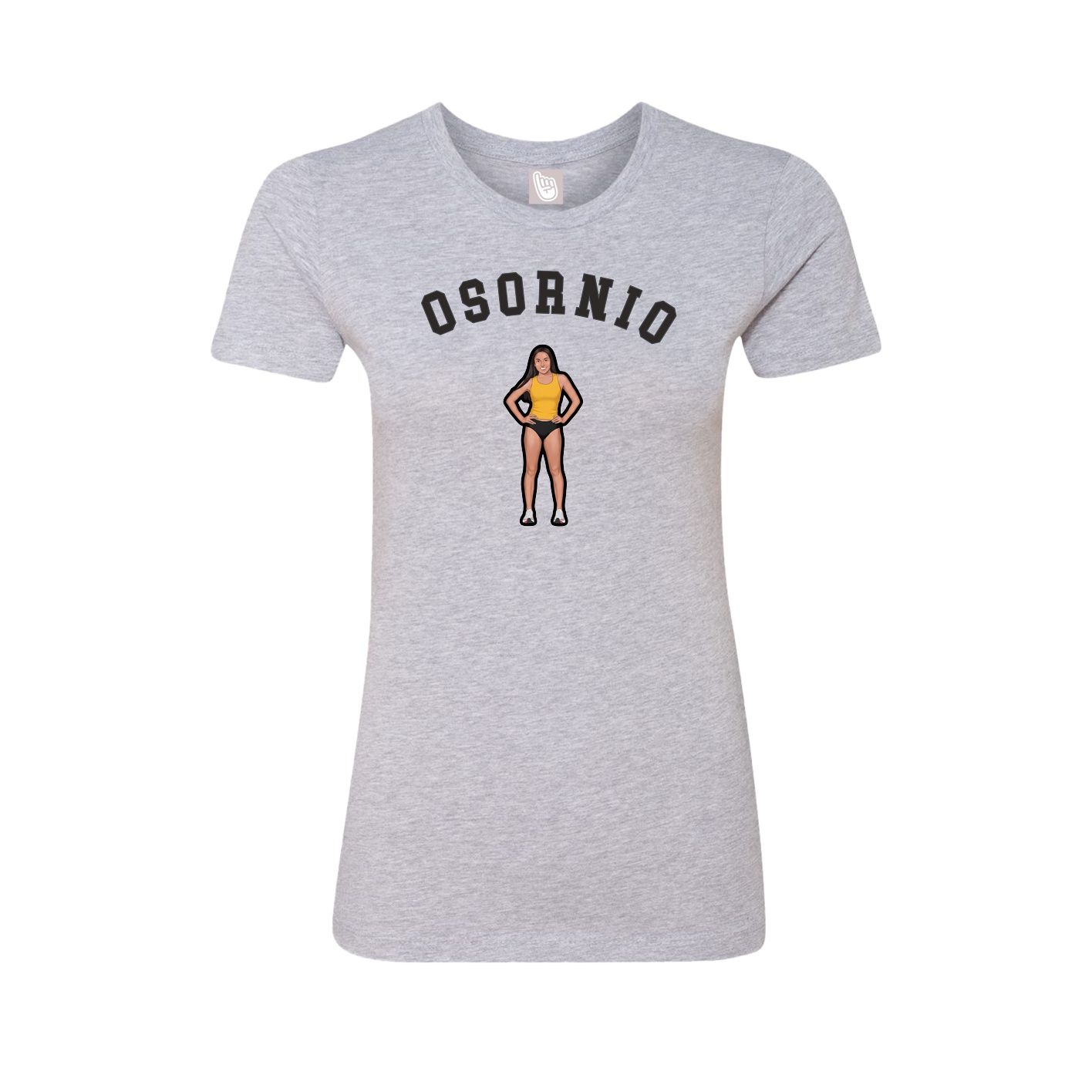 Fitted Women's Tee — Shirsey Arch in Grey