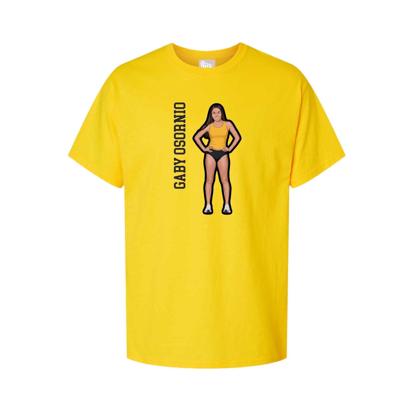 Youth Tee — Name Vertical in Gold