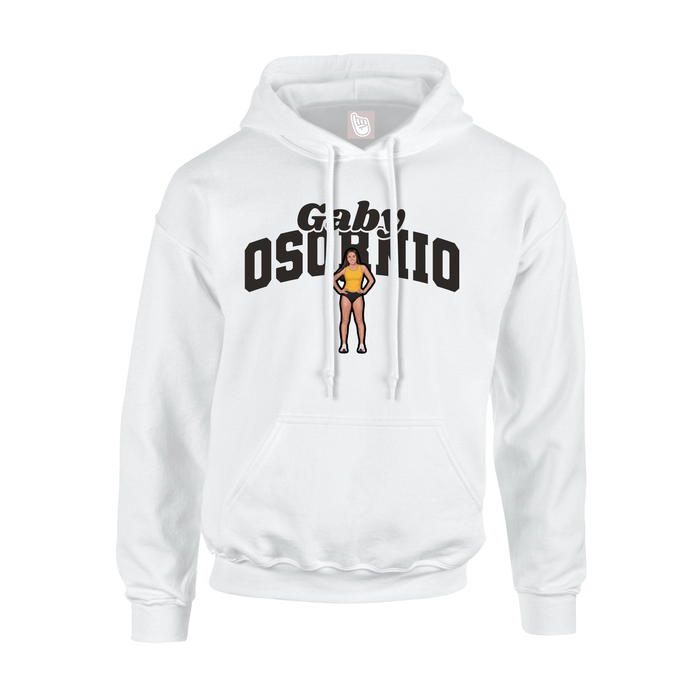 Youth Hoodie — Signature Arch in White