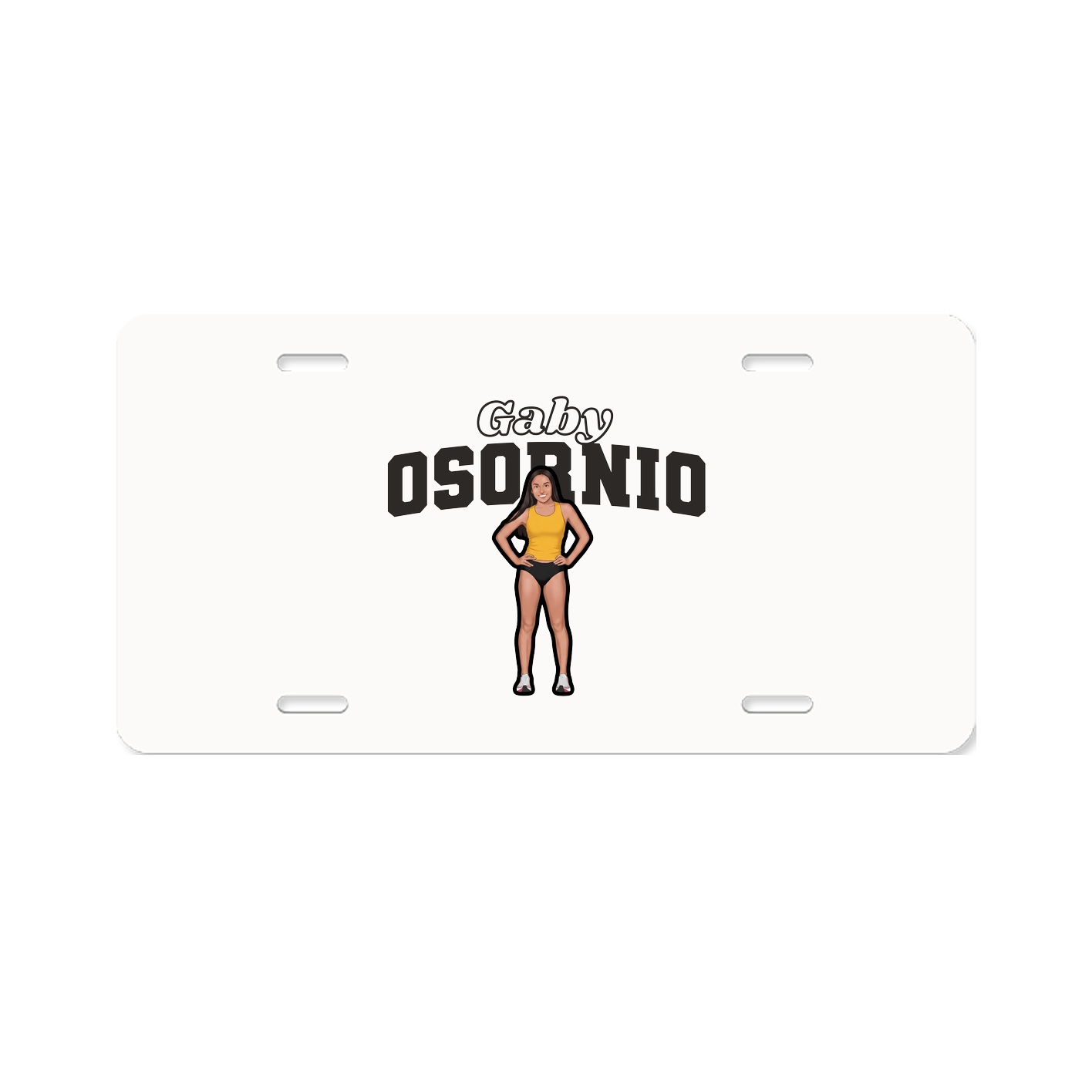 License Plate — Name Arch in Classic