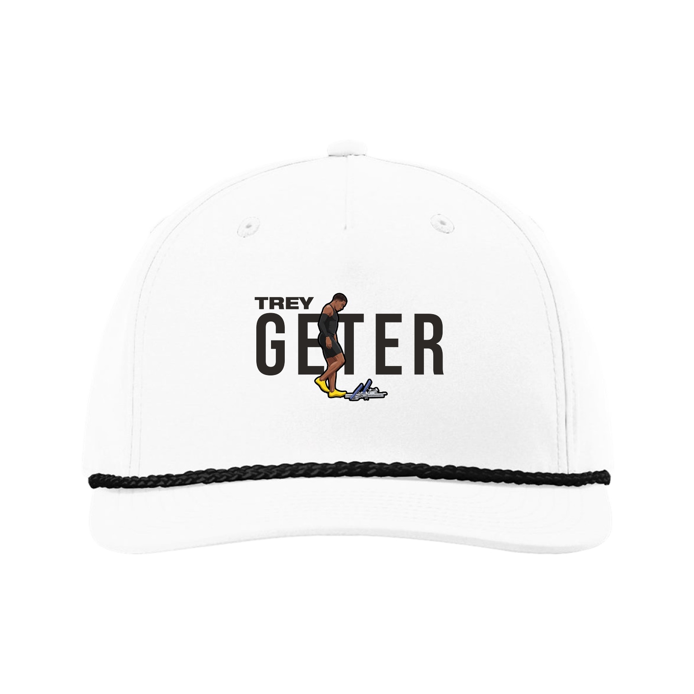 Five-Panel Classic Rope Cap — Player Name in White