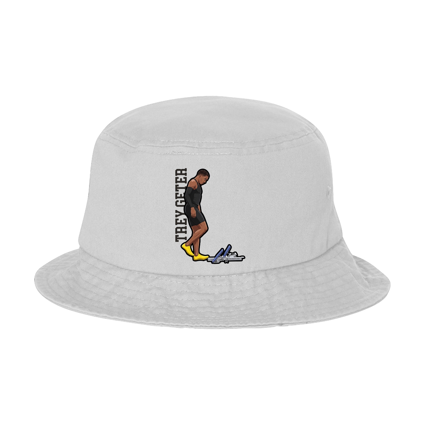 Bucket Cap — Name Vertical in White