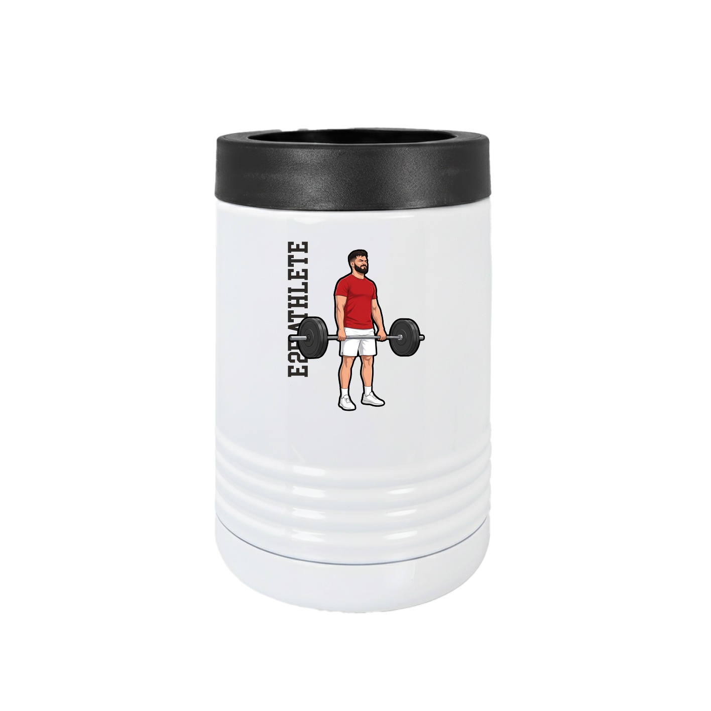 Beverage Holder — Name Vertical in White