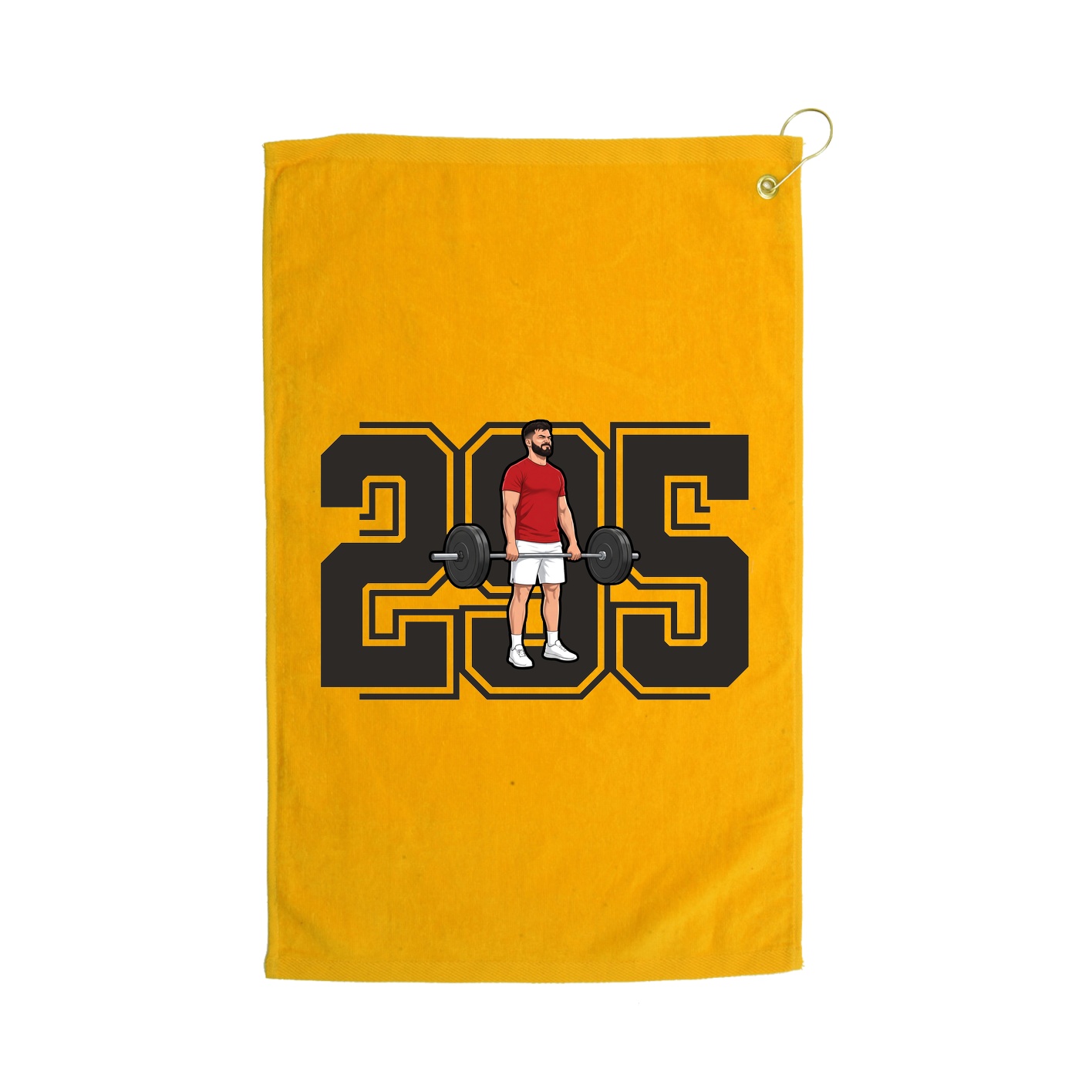 Golf Towel — Number in Gold