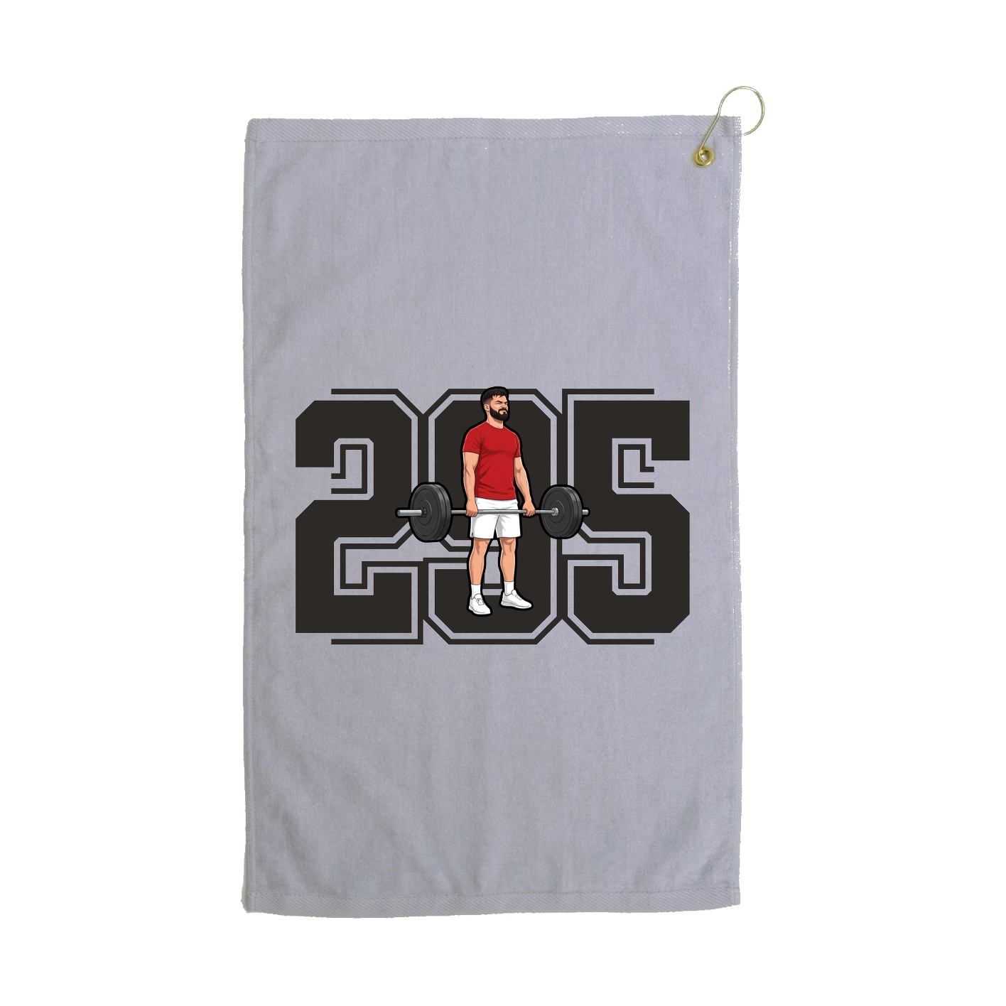 Golf Towel — Number in Grey