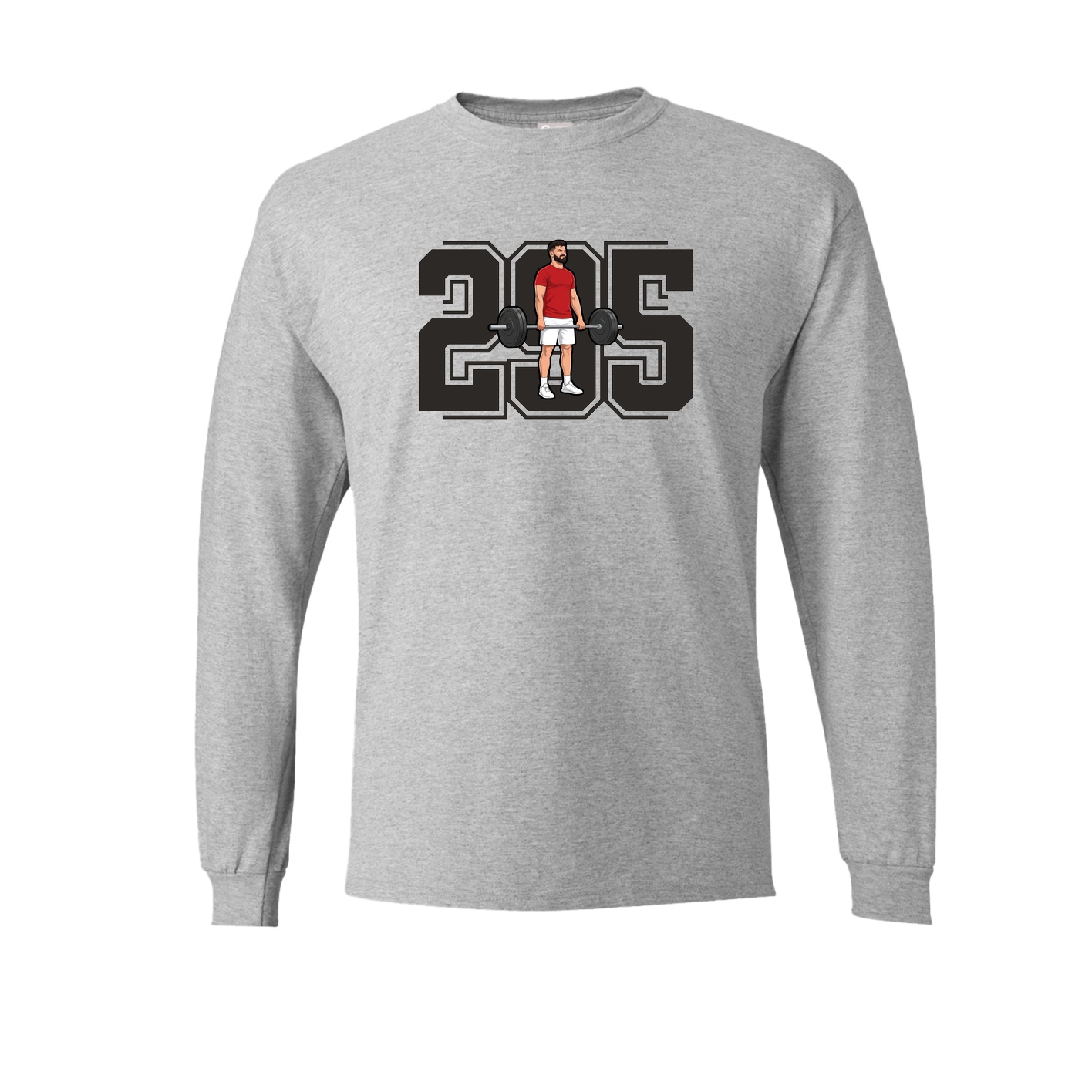 Long Sleeve Tee — Number in Grey