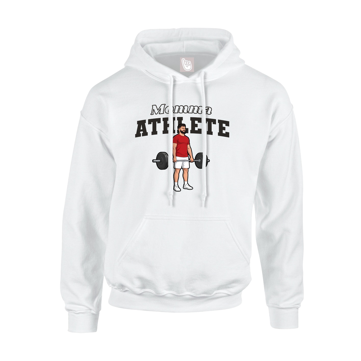 Youth Hoodie — Mothers Day Block in White