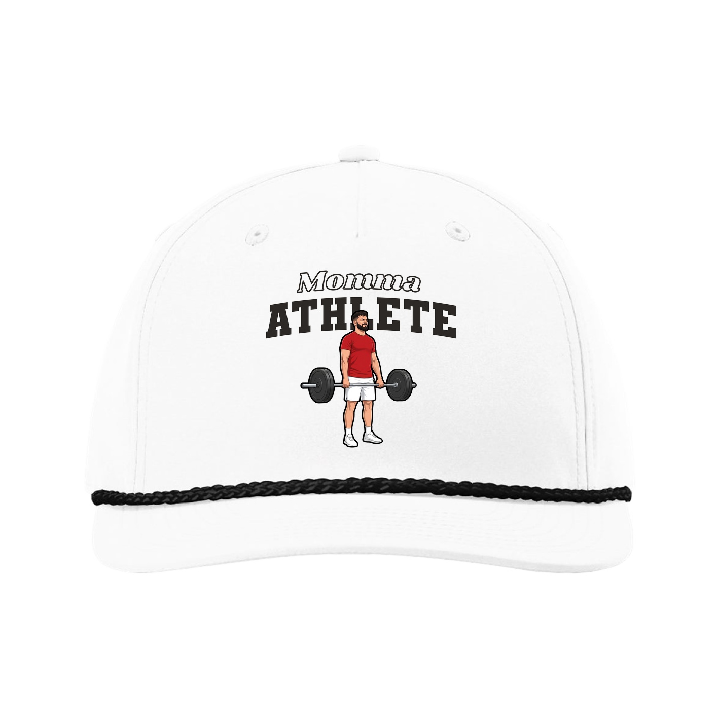 Five-Panel Classic Rope Cap — Mothers Day Block in White