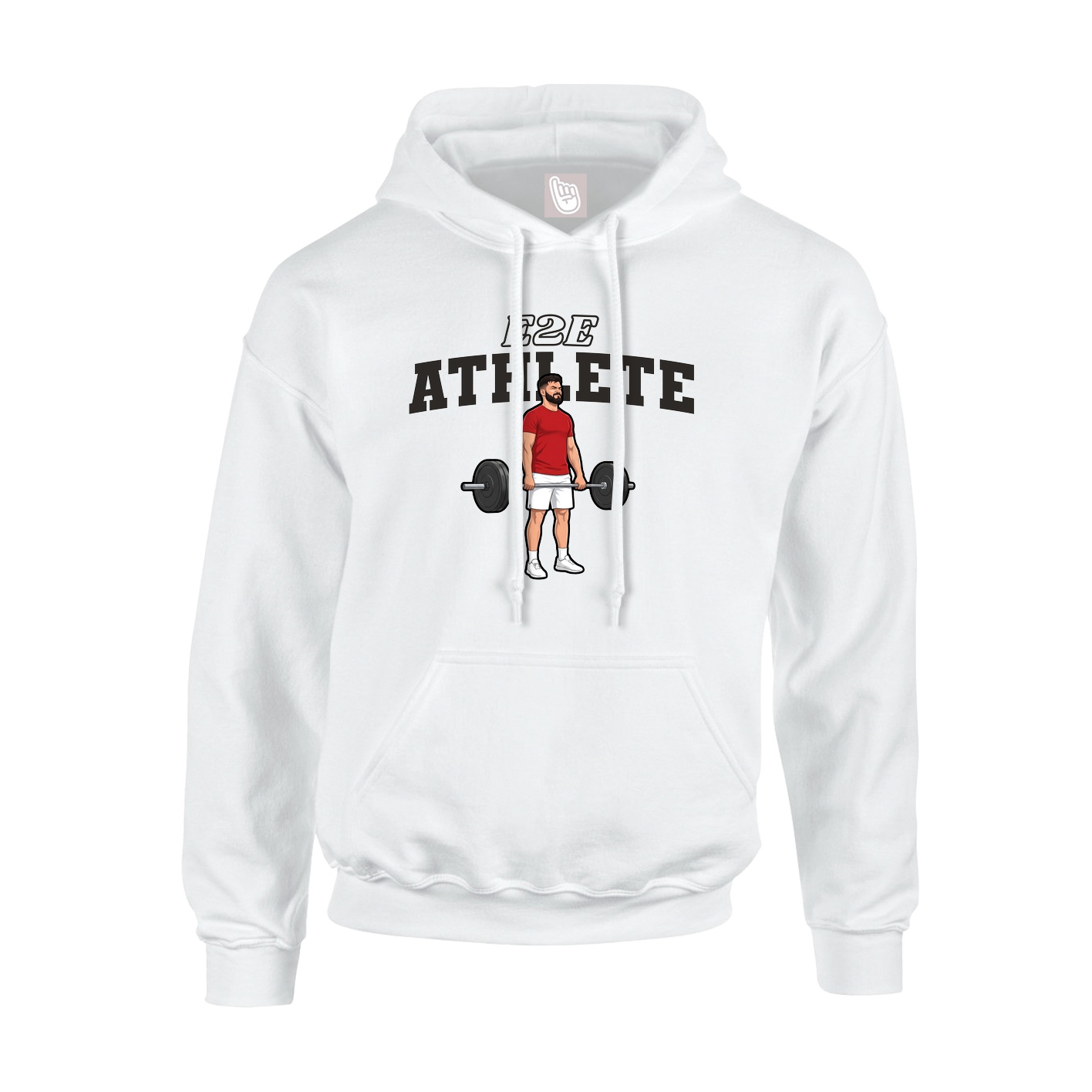 Hoodie — Name Arch in White