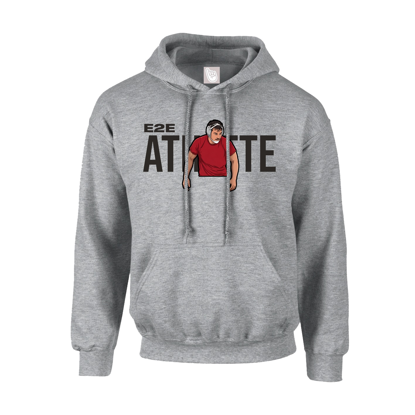Hoodie — Player Name in Grey