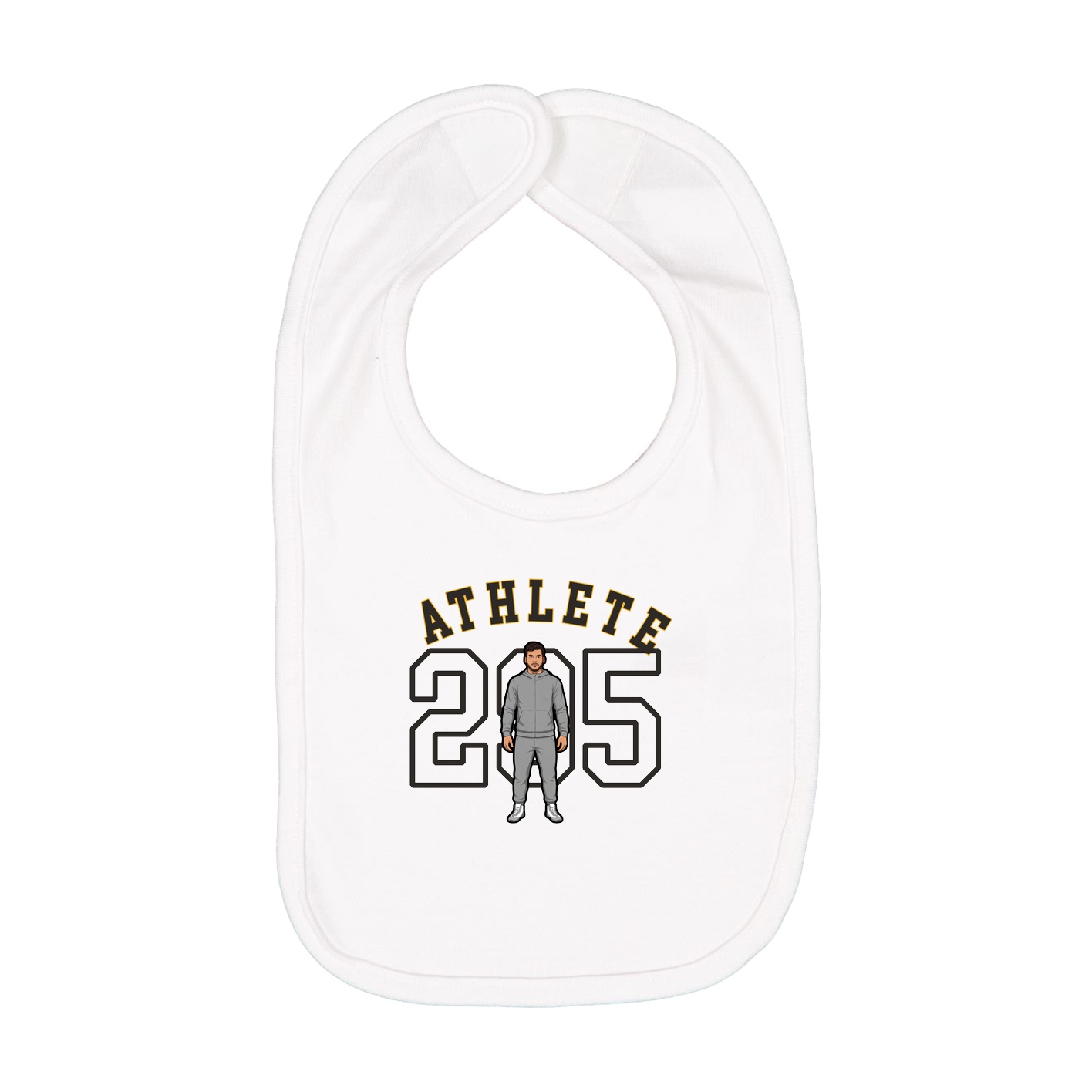 Infant Bib — Shirsey Arch in White