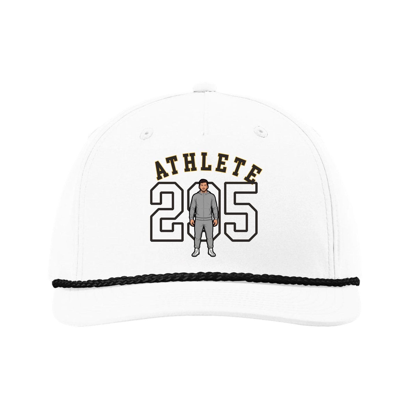 Five-Panel Classic Rope Cap — Shirsey Arch in White