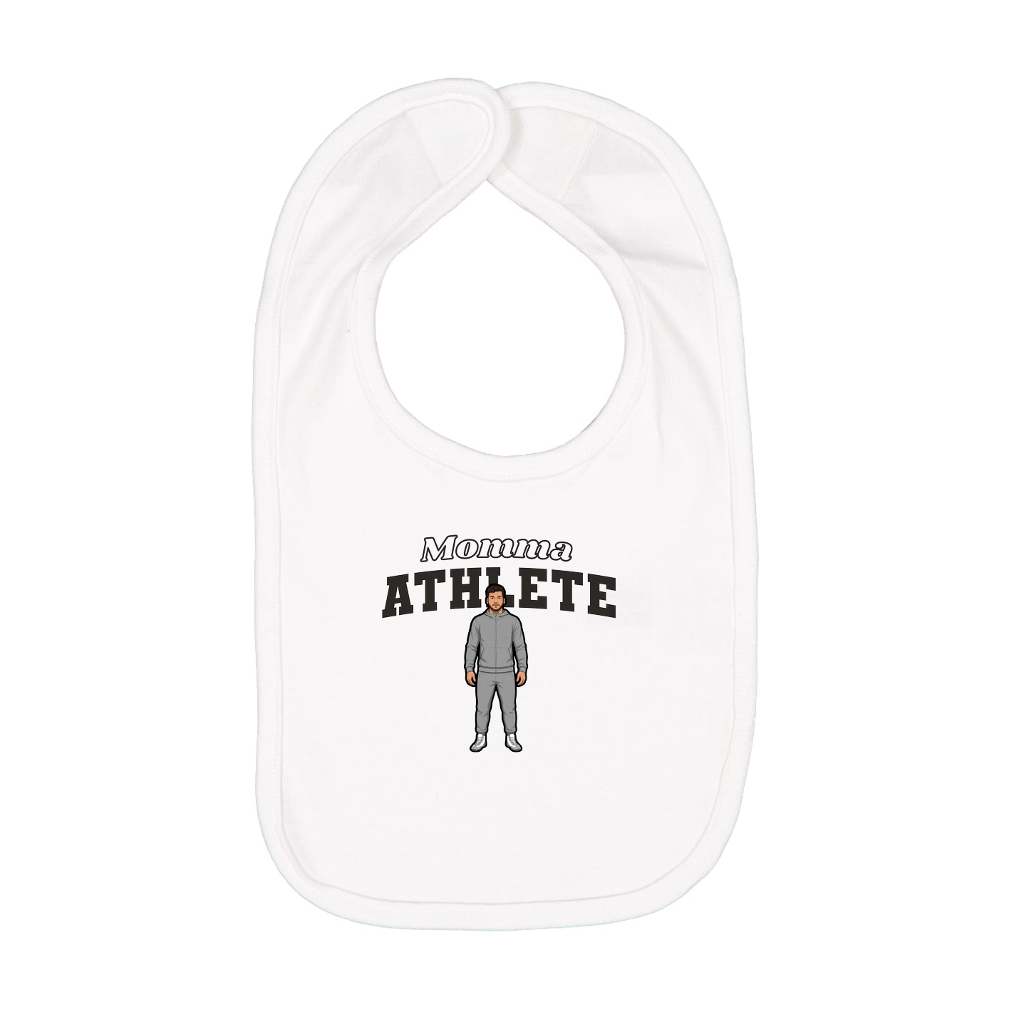 Infant Bib — Mothers Day Block in White