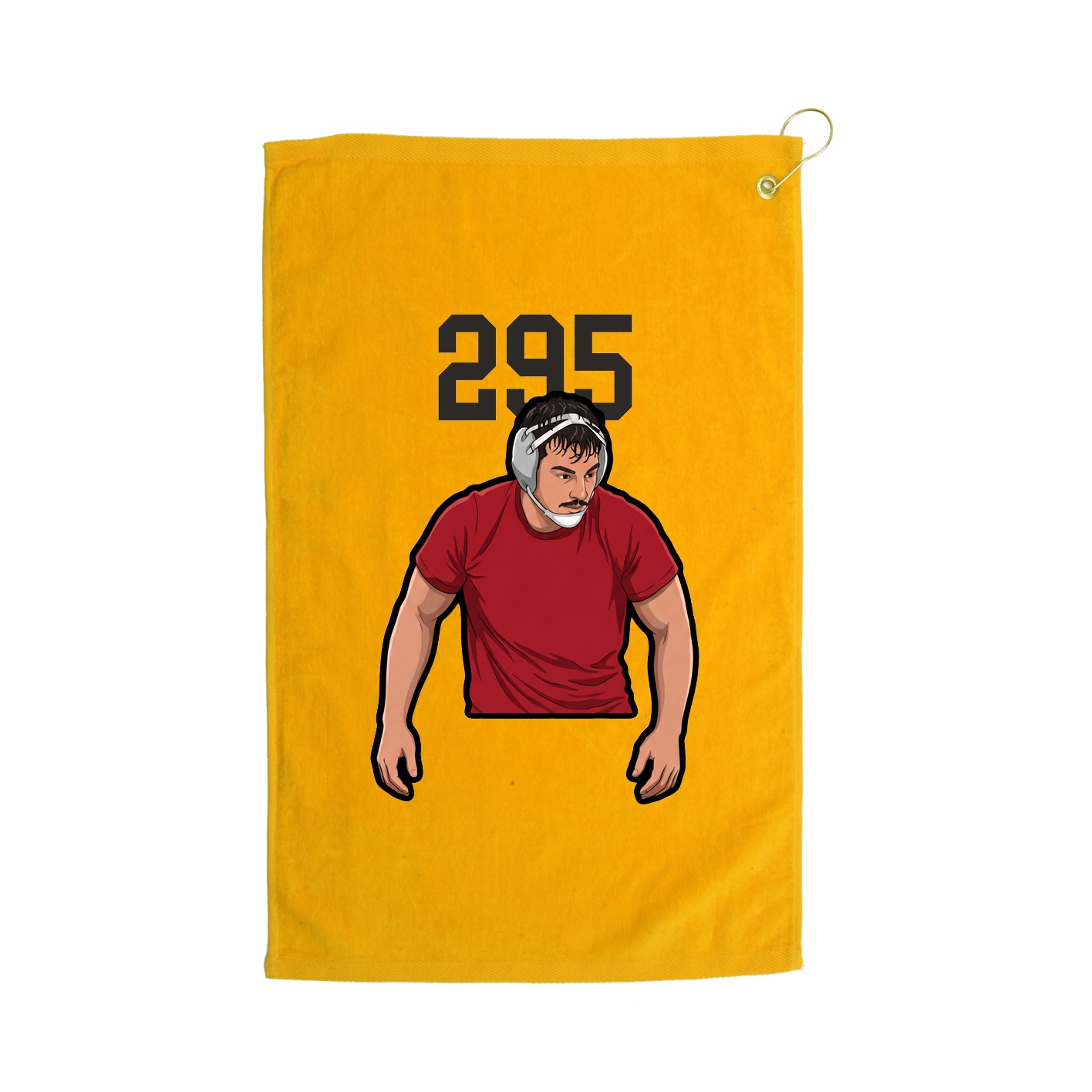 Golf Towel — Number Top in Gold