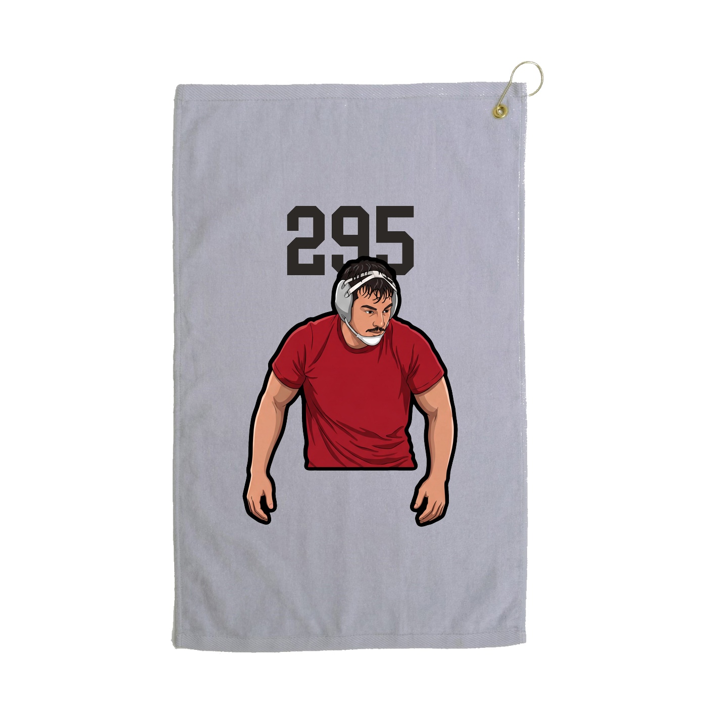 Golf Towel — Number Top in Grey