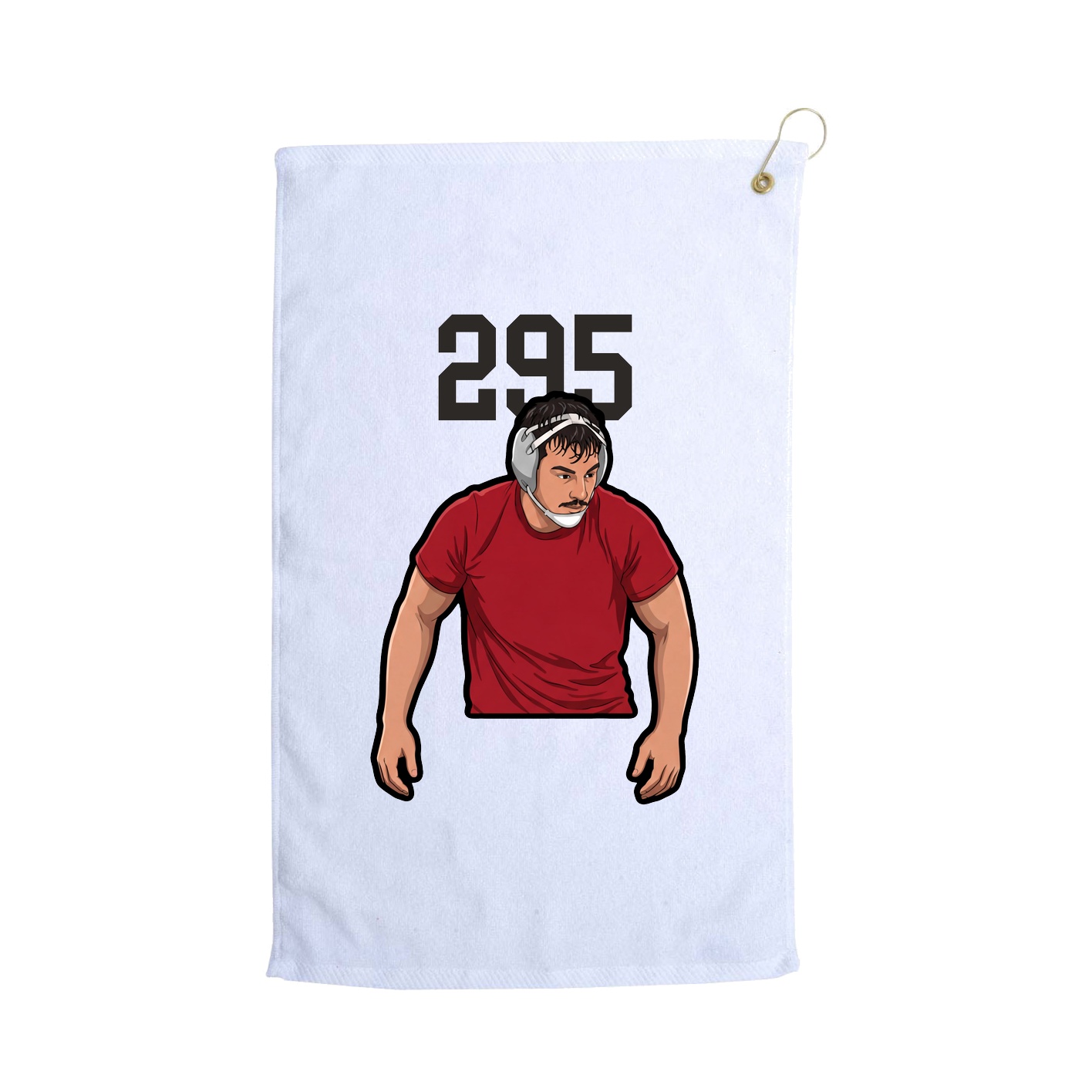 Golf Towel — Number Top in White