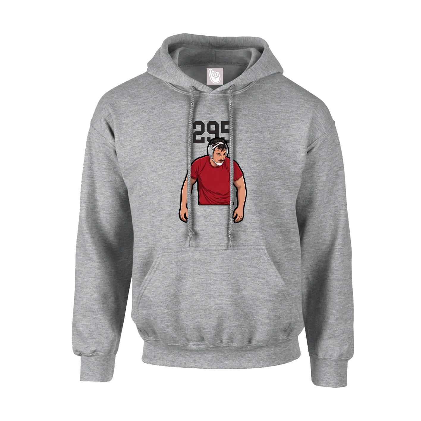 Hoodie — Number Top in Grey
