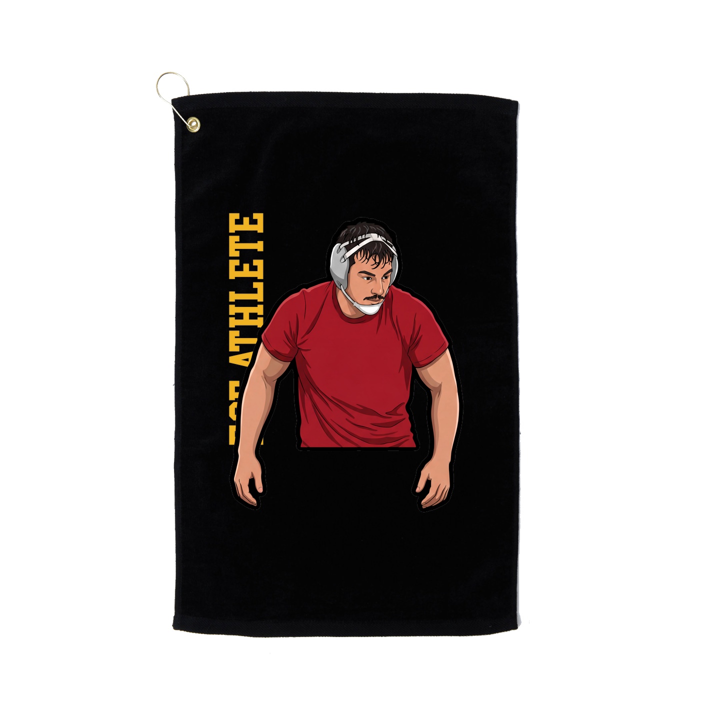 Golf Towel — Name Vertical in Black