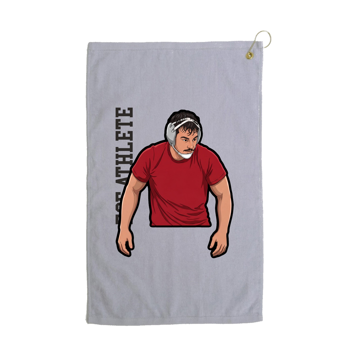 Golf Towel — Name Vertical in Grey