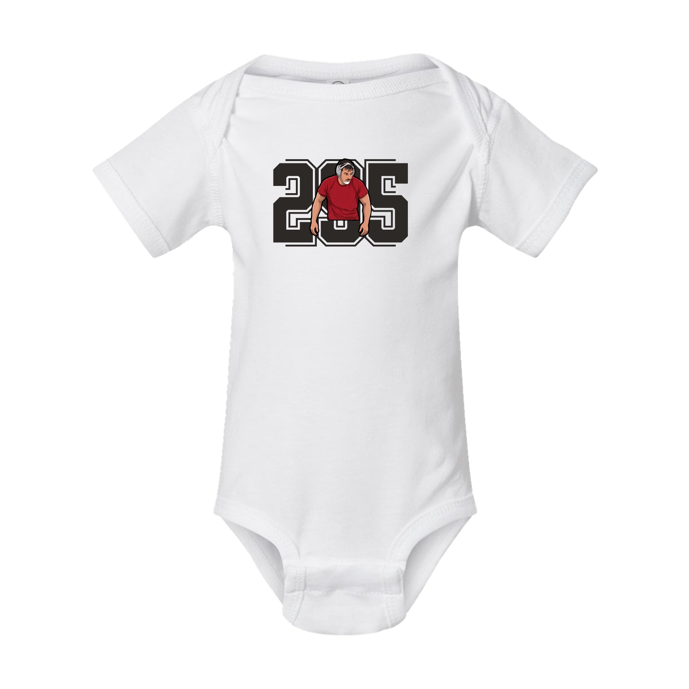 Baby Onesie — Number in White