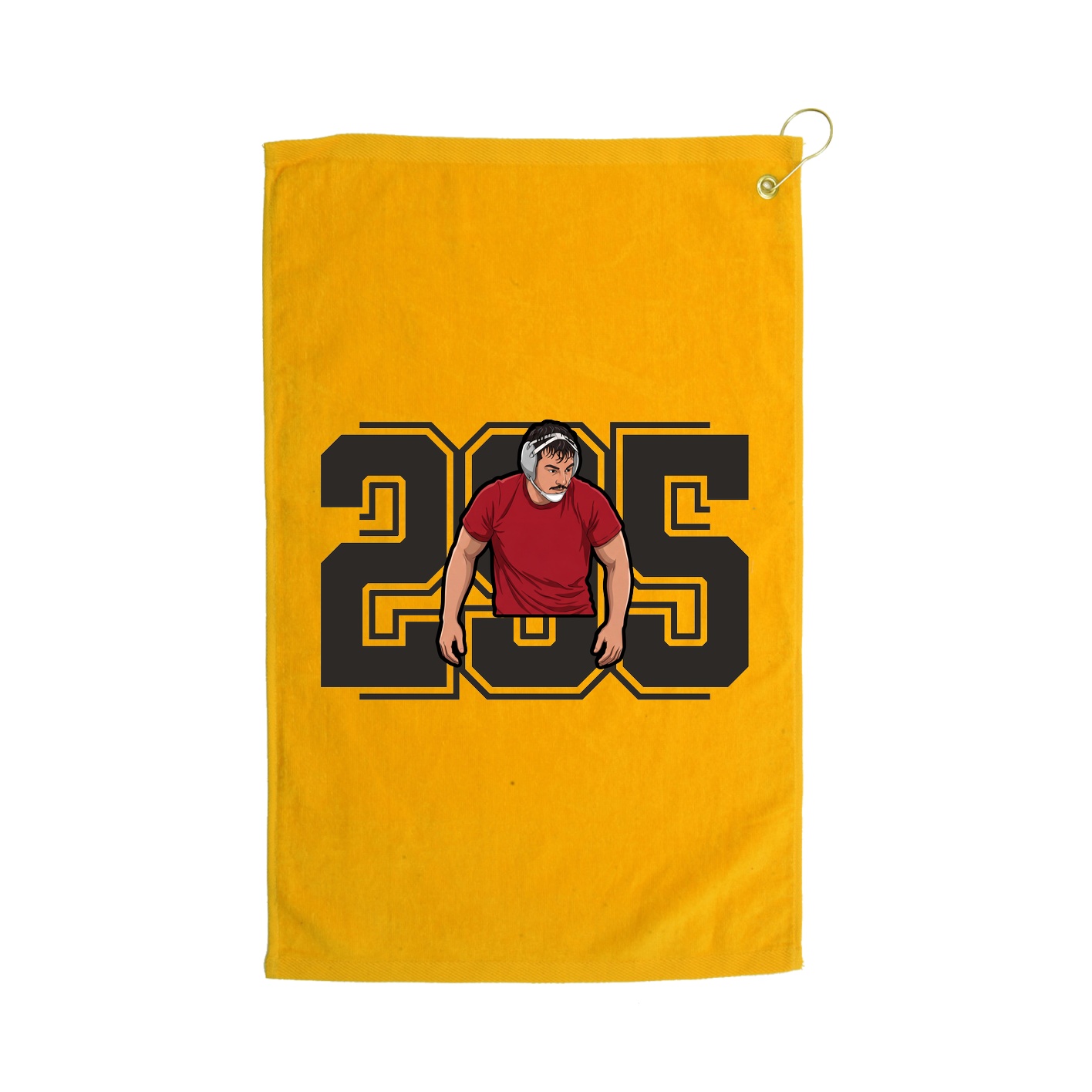 Golf Towel — Number in Gold