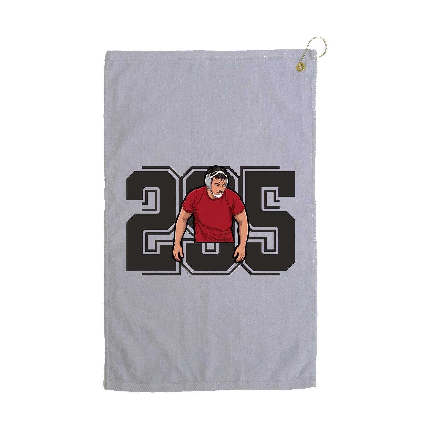 Golf Towel — Number in Grey