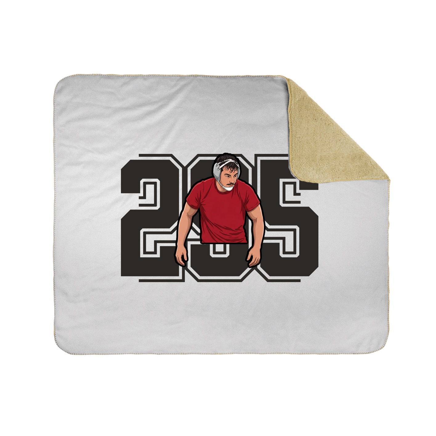 Throw Blanket — Number in White