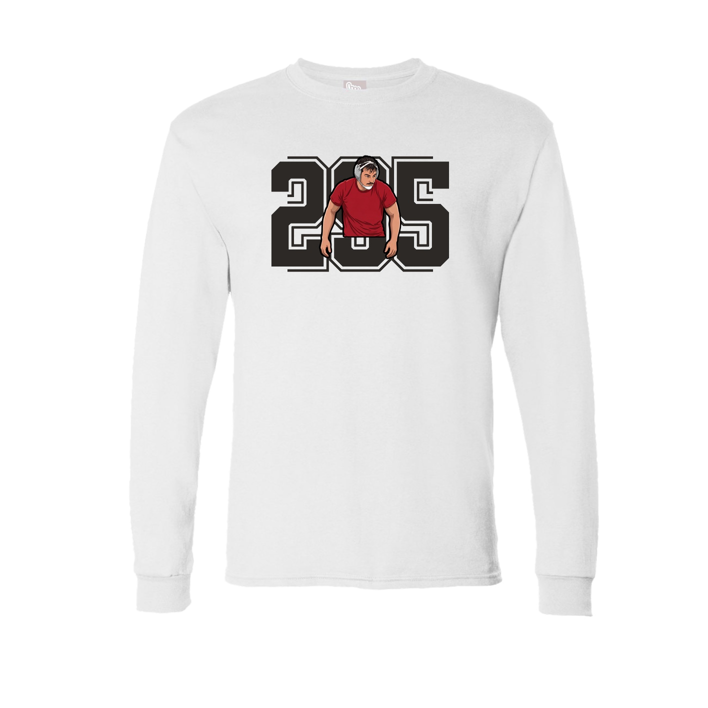 Long Sleeve Tee — Number in White