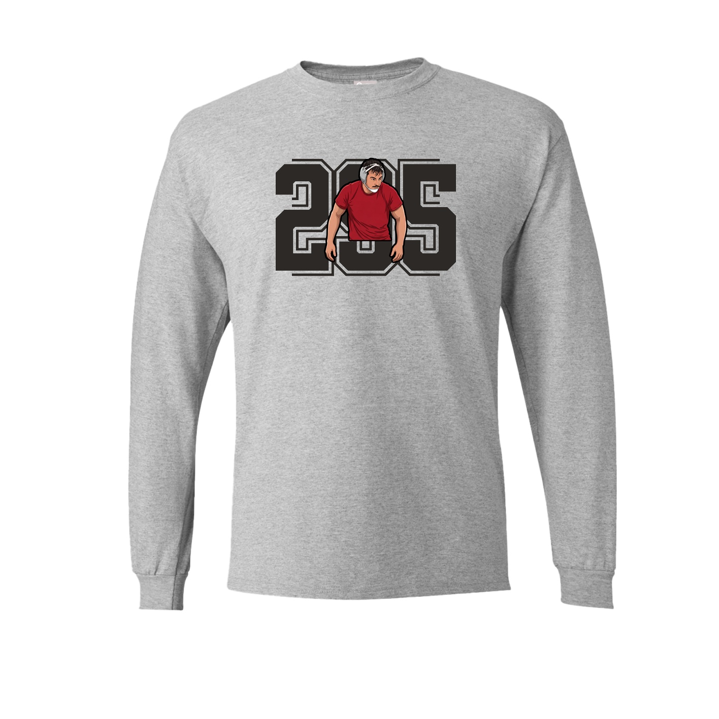 Long Sleeve Tee — Number in Grey
