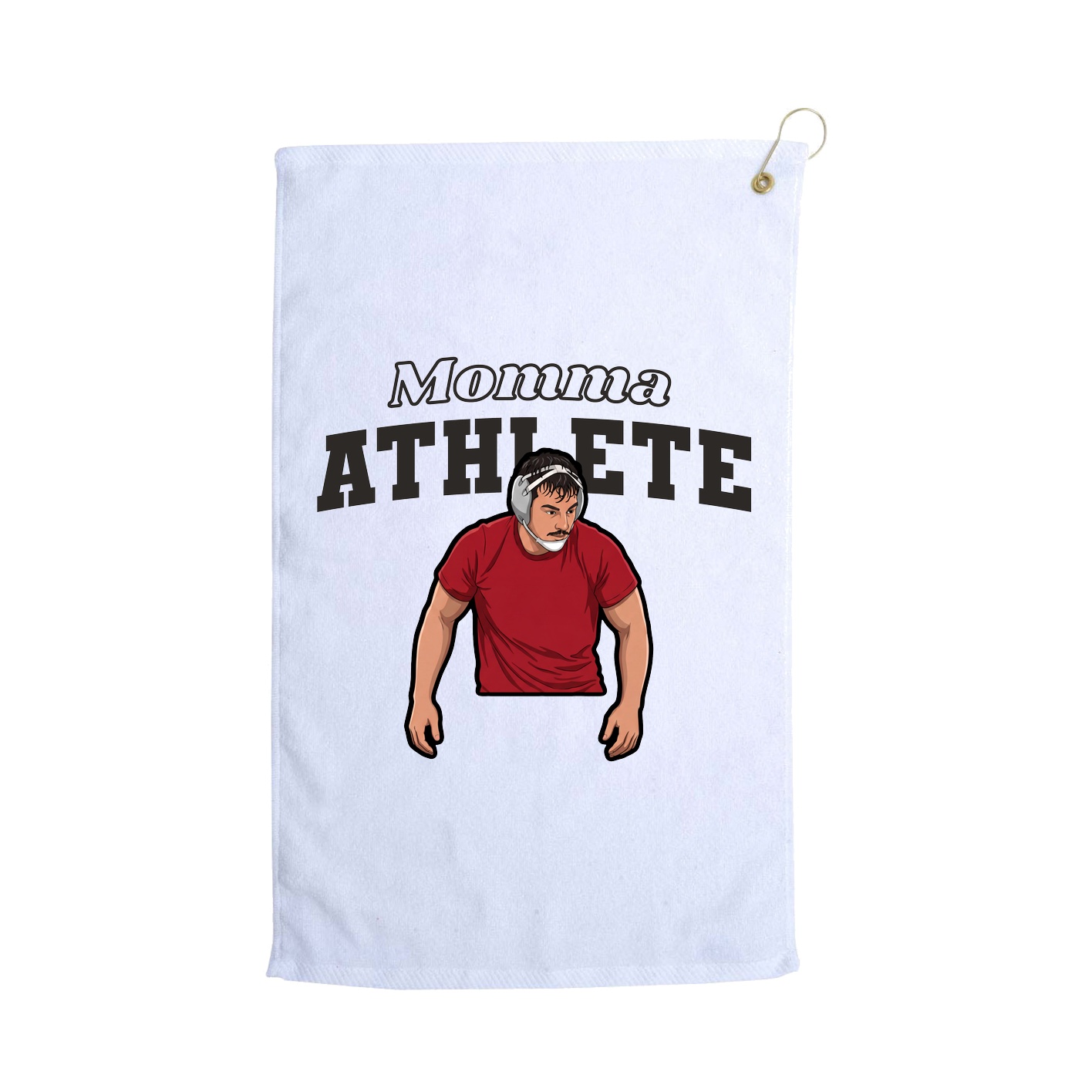 Golf Towel — Mothers Day Block in White