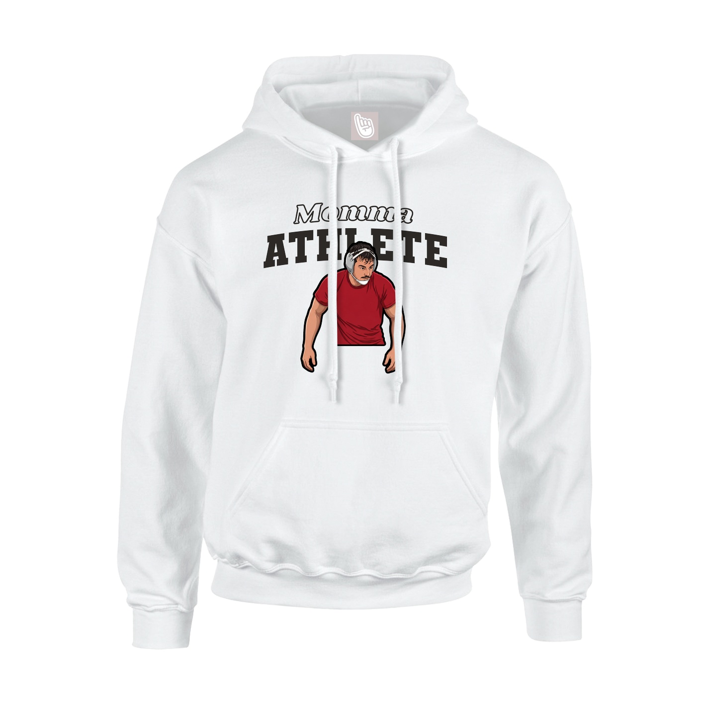Youth Hoodie — Mothers Day Block in White